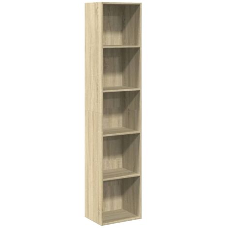 Estantería de madera de ingeniería roble Sonoma 40x30x189 cm vidaXL