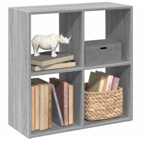 Librería divisor madera ingeniería gris Sonoma 69,5x29x69,5 cm vidaXL