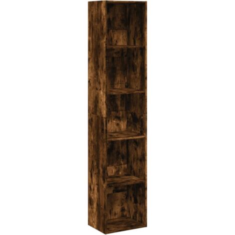 Estantería madera de ingeniería roble ahumado 40x30x189 cm vidaXL