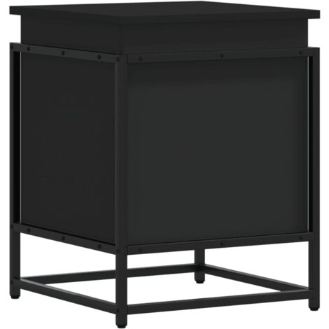Caja almacenaje con tapa madera ingeniería negro 40x40x51,5 cm vidaXL