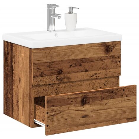 Mueble con lavabo integrado madera envejecida vidaXL (1/5)