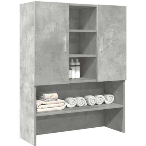 Armario de lavadora gris hormigón 70,5x25,5x90 cm vidaXL