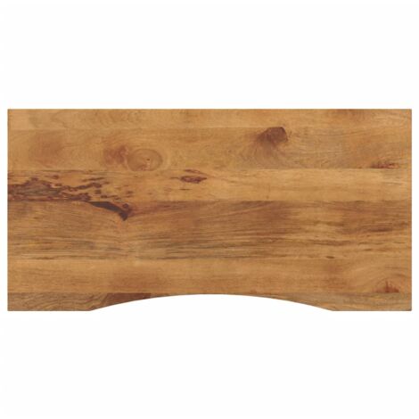 Tablero escritorio con curva madera mango rugosa 110x50x2,5 cm vidaXL (1/5)