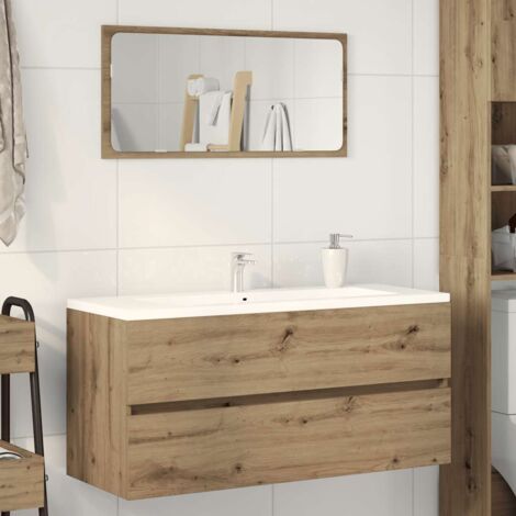 Armario lavabo madera ingeniería roble artisan 100x38,5x45 cm vidaXL
