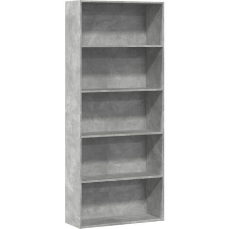 Estantería madera ingeniería gris hormigón 80x30x189cm vidaXL