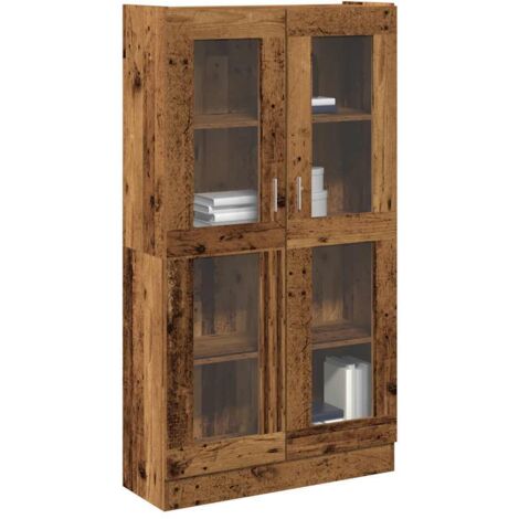 Aparador madera ingeniería madera envejecida 82,5x30,5x150 cm vidaXL