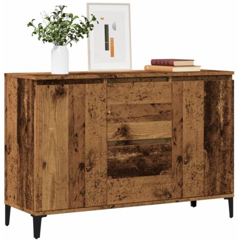 Aparador de madera de ingeniería envejecida 102x35x70 cm vidaXL