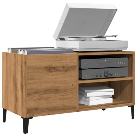 Mueble discos madera de ingeniería roble artisan 84,5x38x48 cm vidaXL