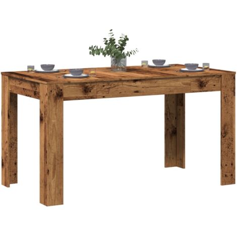Mesa de comedor madera ingeniería envejecida 140x74,5x76 cm vidaXL