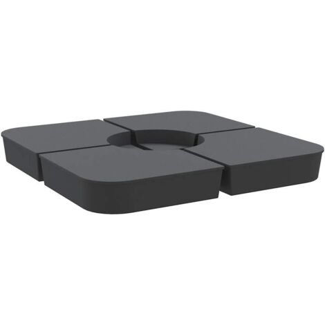 Juego bases de sombrilla 4 uds para parasol cruzado PP 100 kg vidaXL