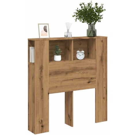 Cabecero armario madera ingeniería roble artisan 100x18,5x102,5cm vidaXL