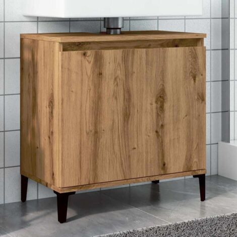 Mueble de lavabo madera de ingeniería roble artisan 58x33x60 cm vidaXL