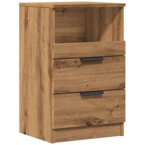 Mesita de noche madera de ingeniería roble artisan 40x36x65 cm vidaXL