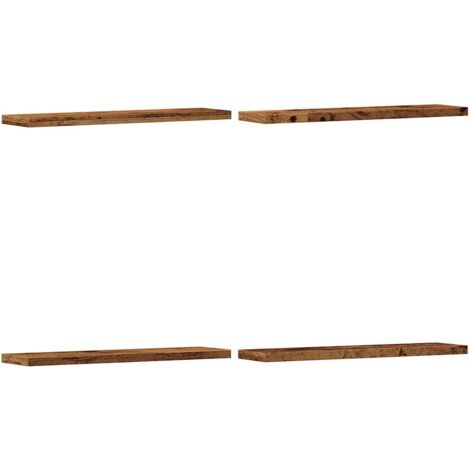 Estantes pared 4 uds madera ingeniería envejecida 40x20x1,5 cm vidaXL