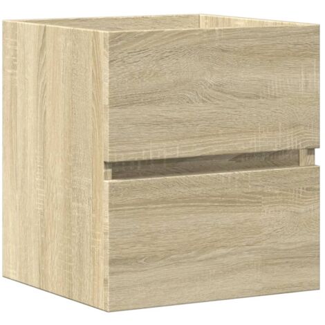 Armario de lavabo madera ingeniería roble Sonoma 41x38,5x45 cm vidaXL