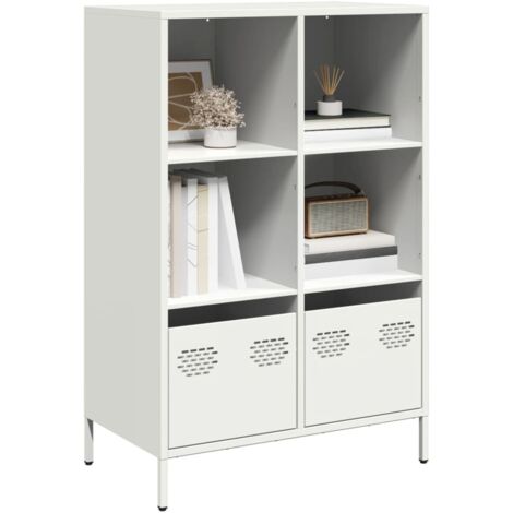 Aparador acero blanco 68x39x103,5 cm vidaXL (1/5)