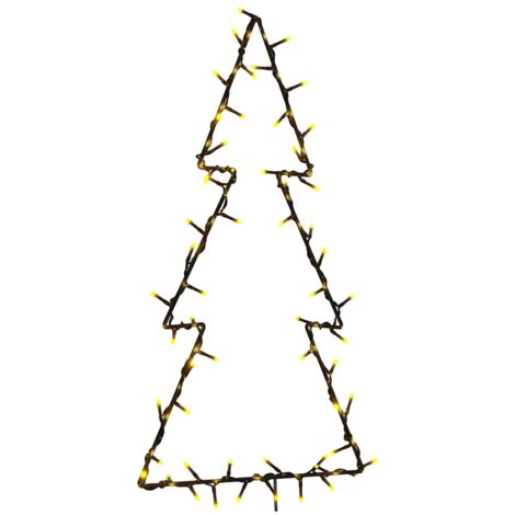 Luces de Navidad Silueta de Árbol 80 LEDs blanco cálido vidaXL (1/5)
