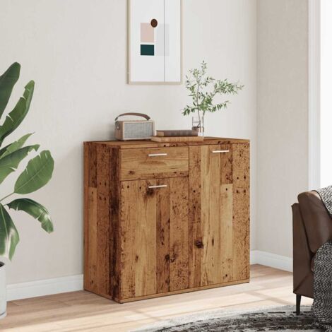 Aparador de madera contrachapada madera vieja 80x36x75 cm vidaXL