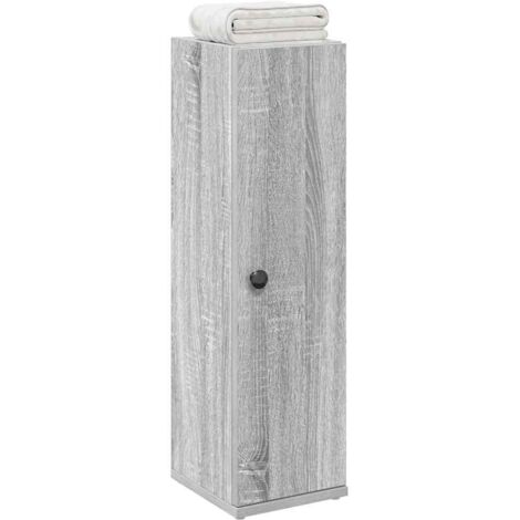 Mueble de baño con portarrollos gris Sonoma 20,5x22x72 cm vidaXL