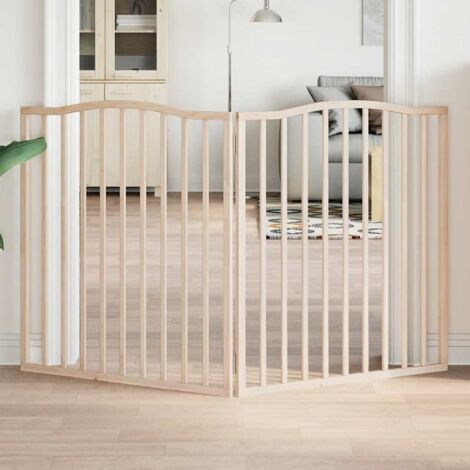 Puerta para perros plegable 2 paneles madera de álamo 160 cm vidaXL