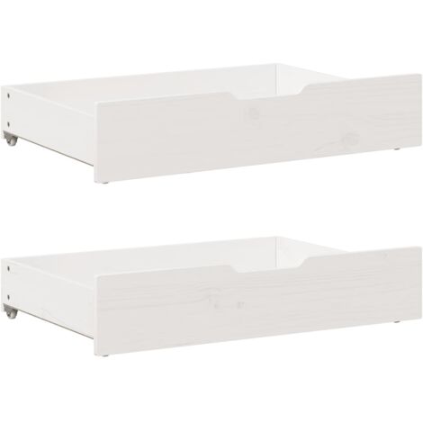 Cajones debajo cama 2 uds madera maciza pino blanco 80x55x17 cm vidaXL