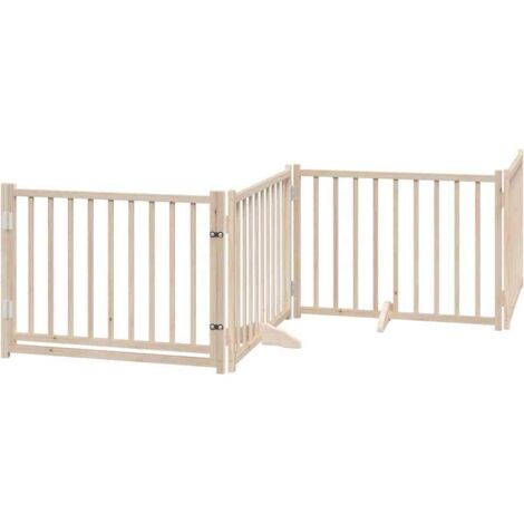 Puerta para perros plegable 4 paneles madera de abeto 320 cm vidaXL