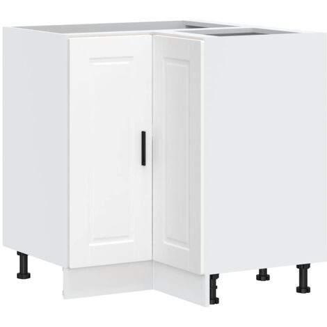 Mueble bajo esquina de cocina porto blanco madera reconstituida vidaXL