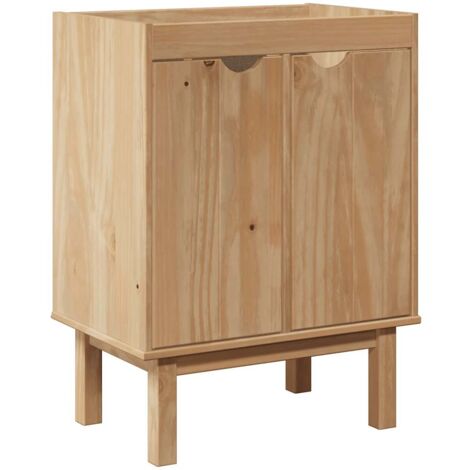 Mueble de lavabo de baño OTTA madera maciza de pino 59x40x80 cm vidaXL
