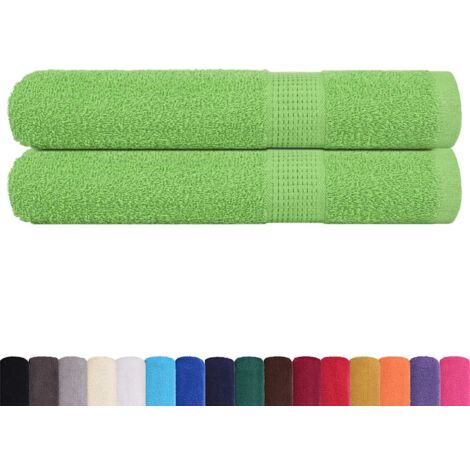 Toallas de sauna FROGN 2 uds verde manzana 80x200 cm 360 g/m² vidaXL