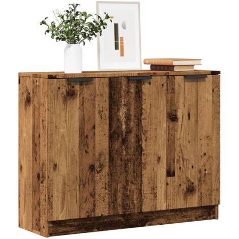Aparador de madera de ingeniería envejecida 90,5x30x70 cm vidaXL