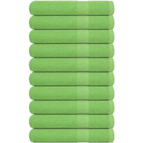 Toallas de sauna 10 uds verde manzana 80x200 cm 360 gsm vidaXL