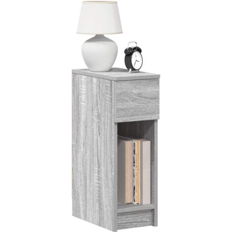 Mesilla de noche con cajón gris sonoma 20x36x60 cm vidaXL