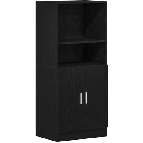 Mueble de cocina madera de ingeniería negro 57x41,5x131,5 cm vidaXL