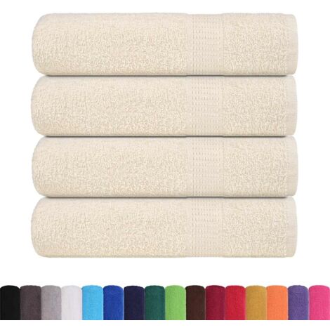 Toallas de Mano 4 piezas Crema 50x100 cm 360 g/m² 100% Algodón vidaXL