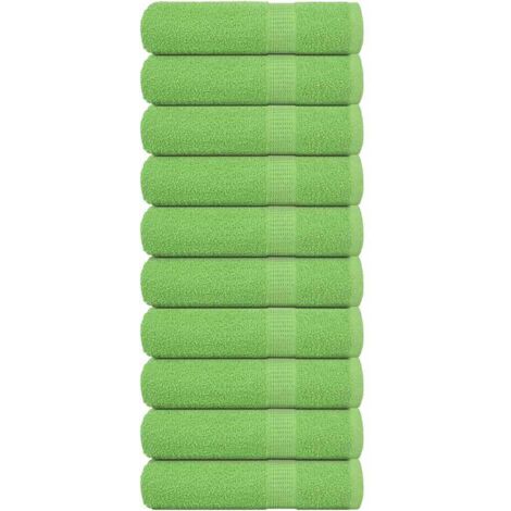 Toallas de mano FROGN 10 uds verde manzana 50x100 cm 360 g/m² vidaXL