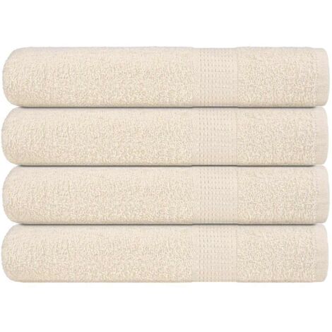 Toallas de sauna 4 uds 100% algodón crema 80x200 cm 360 gsm vidaXL