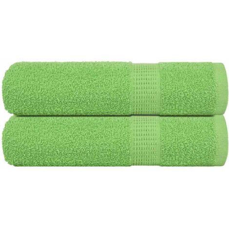 Toallas de Ducha 2 uds Verde Manzana 70x140 cm 360 gsm vidaXL