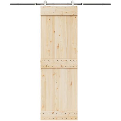 Kit de herrajes para puerta corredera 183 cm acero plateado vidaXL