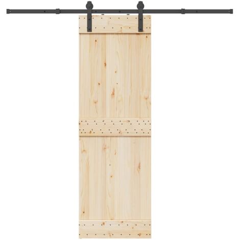 Kit de herrajes para puertas correderas acero negro 213,5 cm vidaXL