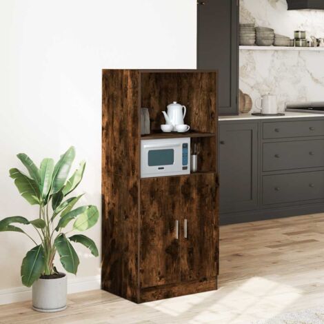 Mueble cocina madera ingeniería roble ahumado 38x41,5x131,5 cm vidaXL