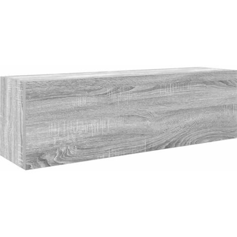 Armario de pared baño madera ingeniería gris sonoma 100x25x30cm vidaXL