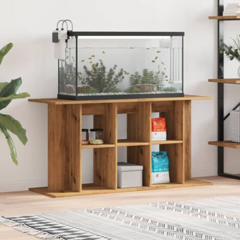 Soporte para acuario de roble artesanal, 120 x 40 x 60 cm, madera de ingeniería vidaXL