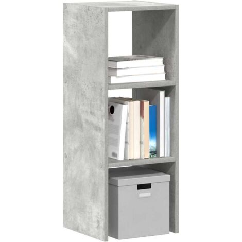 Librería apilable madera contrachapada gris cemento 30x30x80 cm vidaXL