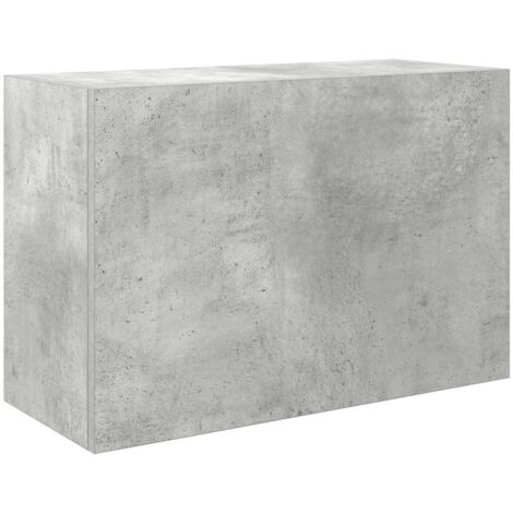 Mueble de pared baño madera ingeniería gris hormigón 60x25x40cm vidaXL