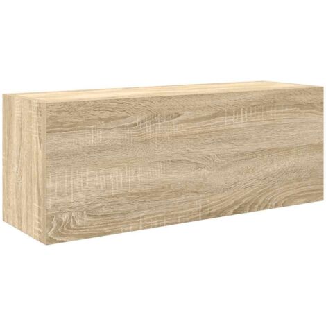 Mueble de pared baño madera ingeniería roble Sonoma 80x25x30 cm vidaXL