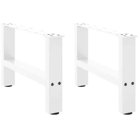 Patas para mesa de centro blancas (2 unidades, 50 x 30-31 cm, acero) vidaXL (1/5)
