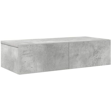 Estante de pared con cajones madera contrachapada gris hormigón vidaXL