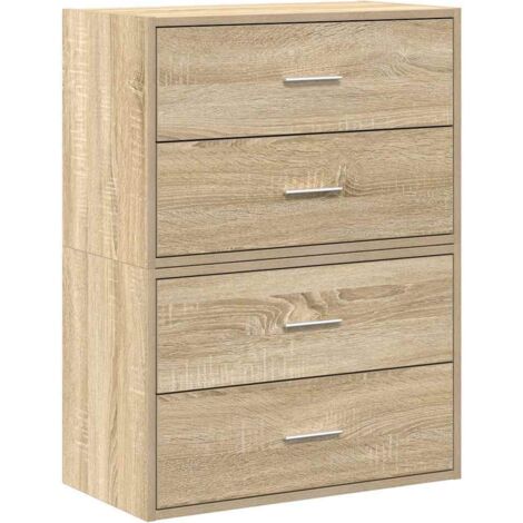 Armarios con 2 cajones 2 uds roble sonoma 60x31x40 cm vidaXL