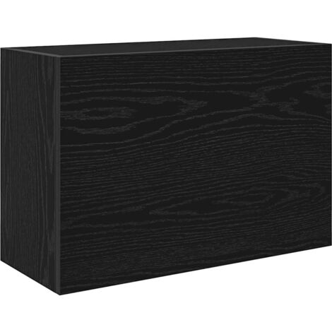 Mueble de pared de baño madera ingeniería negro 60x25x40 cm vidaXL