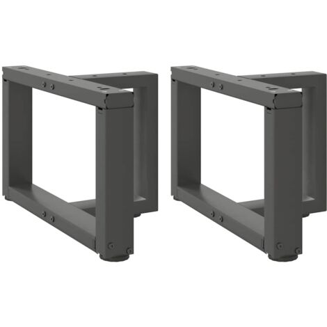 Patas para mesa de centro en forma de T (2 unidades), antracita, 40 x 25 x (30-31) cm, acero vidaXL
